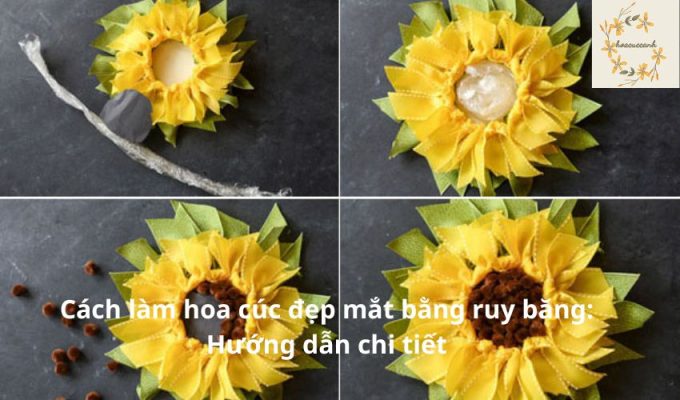 Cách làm hoa cúc đẹp mắt bằng ruy băng: Hướng dẫn chi tiết